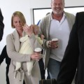 Kelsey Grammer & Family Arriving On A Flight At LAX