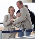 Kelsey Grammer & Family Arriving On A Flight At LAX