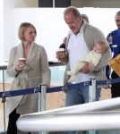 Kelsey Grammer & Family Arriving On A Flight At LAX