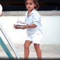 Kourtney Kardashian and Family Film Poolside in Miami
