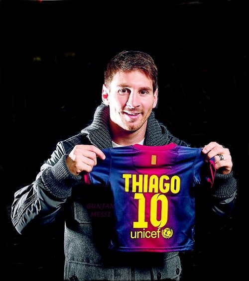 A star is born: Lionel Messi is now the proud father of Thiago, a young boy who has bigger boots to fill than any boy who ever existed