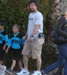 Mark Wahlberg And Rhea At Their Son's Soccer Game