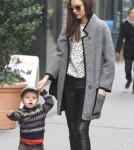 Miranda Kerr Takes Flynn Out In New York