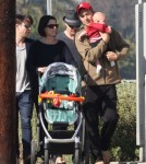 Neve Campbell Takes Caspian For A Stroll