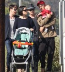 Neve Campbell Takes Caspian For A Stroll