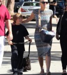 Exclusive... Sharon Stone And Son Roan Shopping In West Hollywood