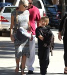 Exclusive... Sharon Stone And Son Roan Shopping In West Hollywood