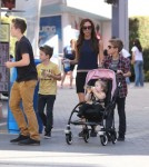 Semi-Exclusive... Victoria Beckham Takes Her Kids To Universal City Walk