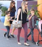Semi-Exclusive... Victoria Beckham Takes Her Kids To Universal City Walk