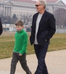 David Letterman and Son Harry Visit the Washington Monument
