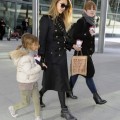 Jessica Alba And Daughter Honor Arriving In London
