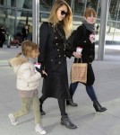 Jessica Alba And Daughter Honor Arriving In London