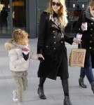 Jessica Alba And Daughter Honor Arriving In London