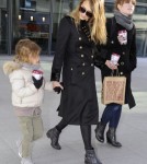 Jessica Alba And Daughter Honor Arriving In London
