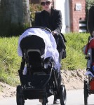 Exclusive... Anna Paquin Takes Her Kids For A Walk