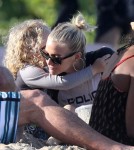 Ashlee Simpson and Son Bronx Hit the Beach