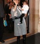 Celine Dion & Family Leaving Their Hotel In Paris