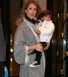 Celine Dion & Family Leaving Their Hotel In Paris