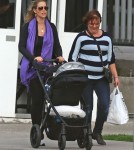 Exclusive... Elizabeth Berkley Out For A Walk With Son Sky