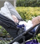 Exclusive... Elizabeth Berkley Out For A Walk With Son Sky