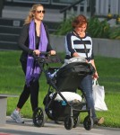 Exclusive... Elizabeth Berkley Out For A Walk With Son Sky