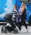 Exclusive... Elizabeth Berkley Out For A Walk With Son Sky