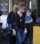 Hilary Duff And Family Out For Lunch In Bevelry Hills