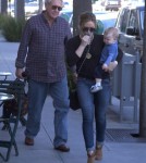 Hilary Duff And Family Out For Lunch In Bevelry Hills
