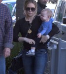 Hilary Duff And Family Out For Lunch In Bevelry Hills