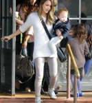 Jessica Alba Takes The Girls Out To Lunch And Shopping