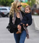 Kimberly Stewart Out And About With Daughter Delilah