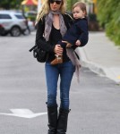 Kimberly Stewart Out And About With Daughter Delilah