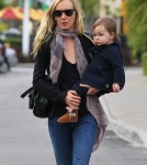 Kimberly Stewart Out And About With Daughter Delilah