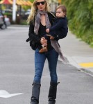 Kimberly Stewart Out And About With Daughter Delilah