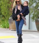 Kimberly Stewart Out And About With Daughter Delilah