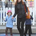 Marcia Cross Takes Her Daughters To The Ice Skating Rink