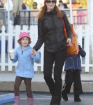 Marcia Cross Takes Her Daughters To The Ice Skating Rink
