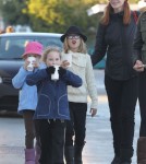 Marcia Cross Takes Her Daughters To The Ice Skating Rink