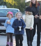Marcia Cross Takes Her Daughters To The Ice Skating Rink