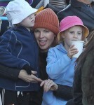 Marcia Cross Takes Her Daughters To The Ice Skating Rink