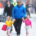 Matthew Broderick Walks His Girls To School