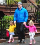 Matthew Broderick Walks His Girls To School