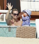 Molly Sims And Family Enjoy A Day At The Pool In Cabo