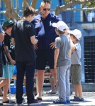 Russell Crowe Takes His Boys Out To Lunch In Sydney
