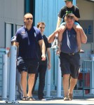 Russell Crowe Takes His Boys Out To Lunch In Sydney