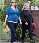 Exclusive... Pregnant Sara Rue Spends The Day With Family