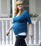 Exclusive... Pregnant Sara Rue Spends The Day With Family