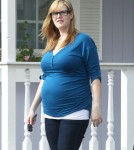 Exclusive... Pregnant Sara Rue Spends The Day With Family