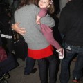 Victoria Beckham And Daughter Harper Arriving On A Flight At LAX