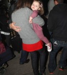 Victoria Beckham And Daughter Harper Arriving On A Flight At LAX